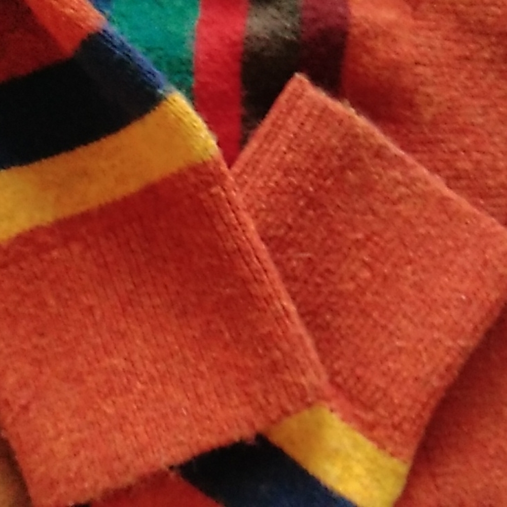 Gap men's orange stripes wool blend sweater size Medium - Picture 4 of 6